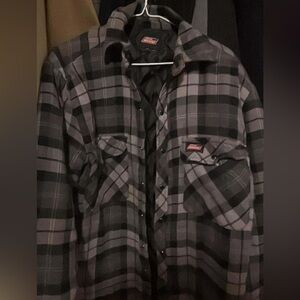 Dickies Charcoal and Black Checkered Shirt